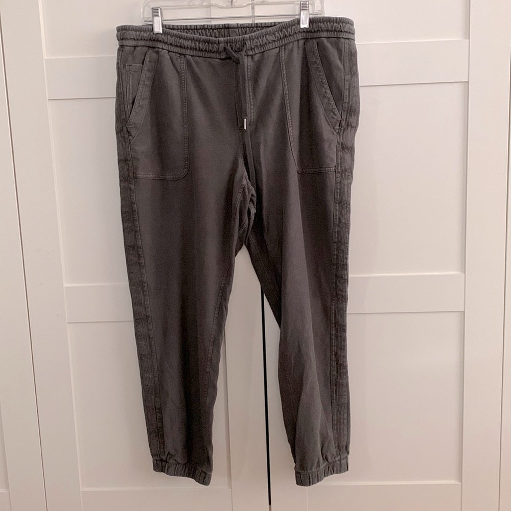 Athleta joggers in dark gray.